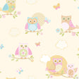Galerie G56035 Cream Owls and Butterflies - Eade's Wallpaper