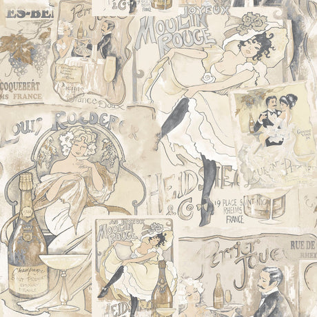 Galerie G56114 Beige Champagne Posters - Eade's Wallpaper