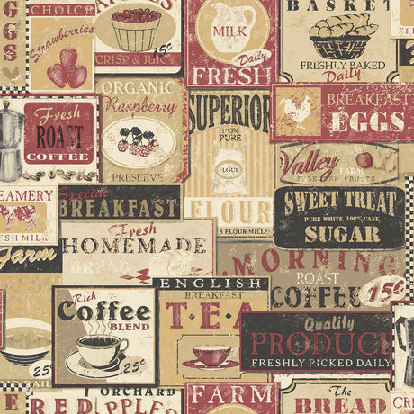 Galerie G56172 Red Enamel Signs - Eade's Wallpaper