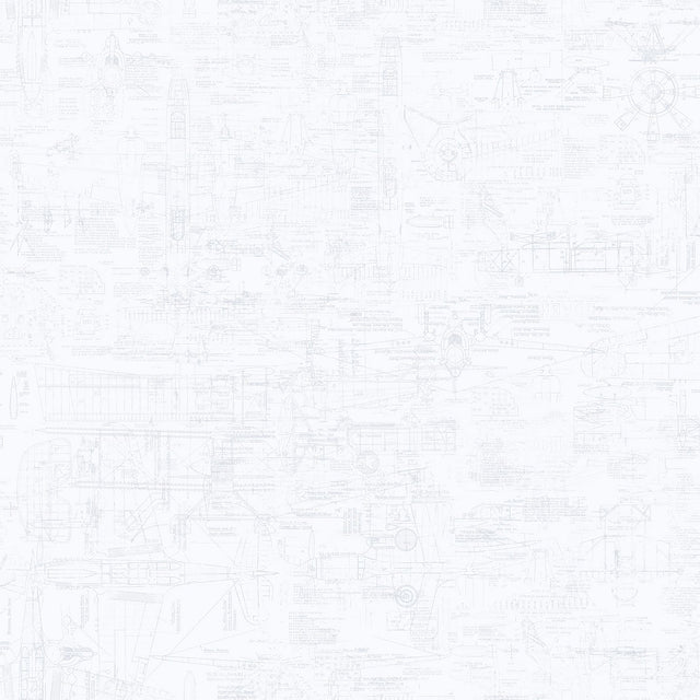 Galerie G56208 White Blueprint - Eade's Wallpaper