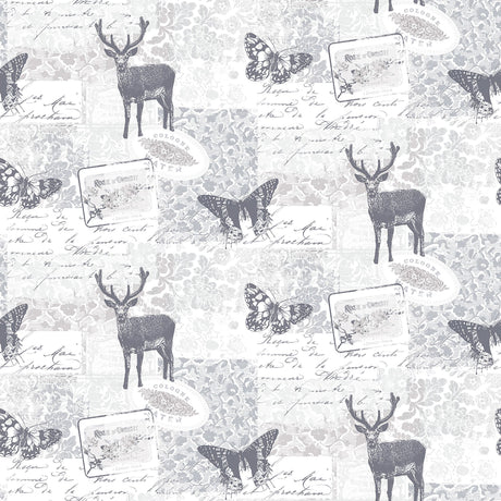 Galerie G56296 Silver Grey Wildlife Motif - Eade's Wallpaper