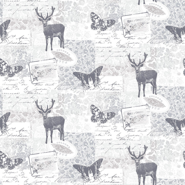 Galerie G56296 Silver Grey Wildlife Motif - Eade's Wallpaper