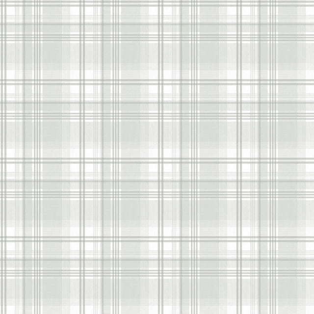 Galerie G56307 Silver Grey Check Plaid - Eade's Wallpaper