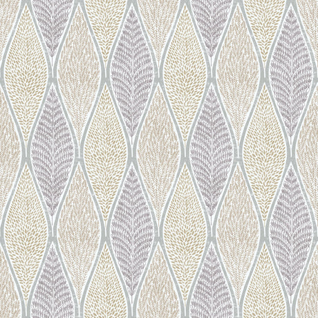 Galerie G56372 Silver Grey Teardrop Leaves - Eade's Wallpaper