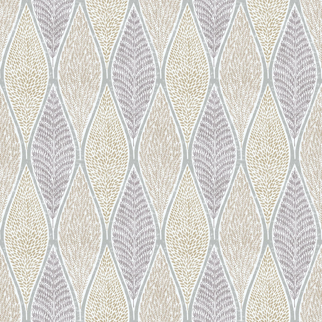 Galerie G56372 Silver Grey Teardrop Leaves - Eade's Wallpaper