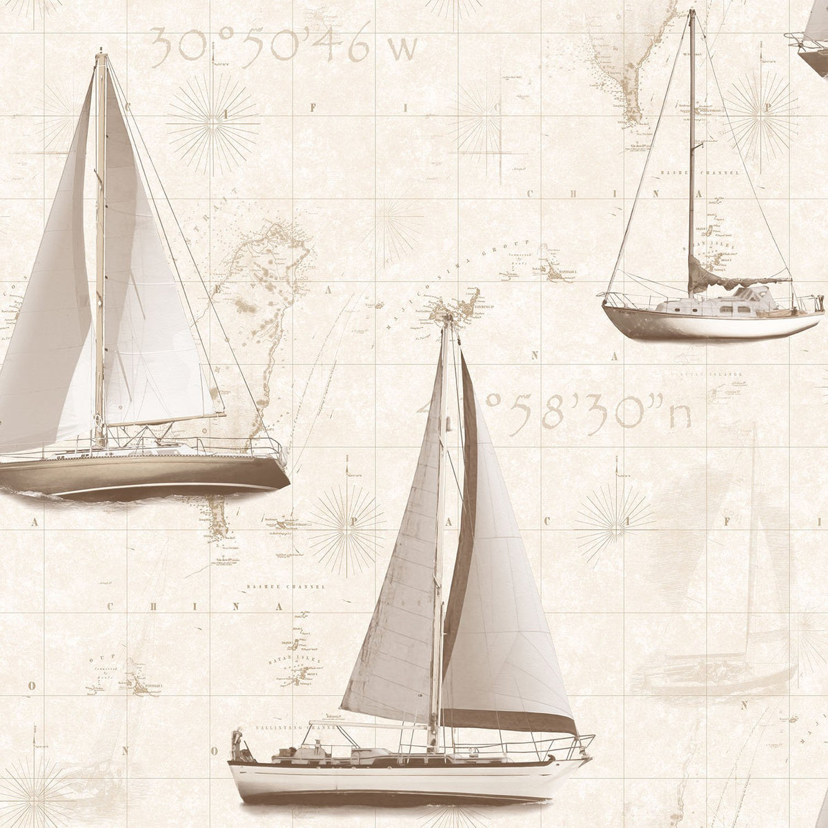 Galerie G56422 Sail Away Bronze Brown Wallpaper