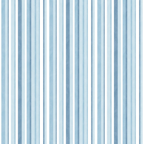 Galerie G56502 Blue Multi-color Stripe - Eade's Wallpaper