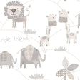 Galerie G56505 Silver Grey Jungle Friends - Eade's Wallpaper