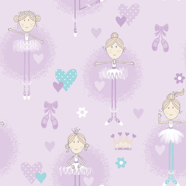 Galerie G56507 Purple Lilac Ballerina - Eade's Wallpaper