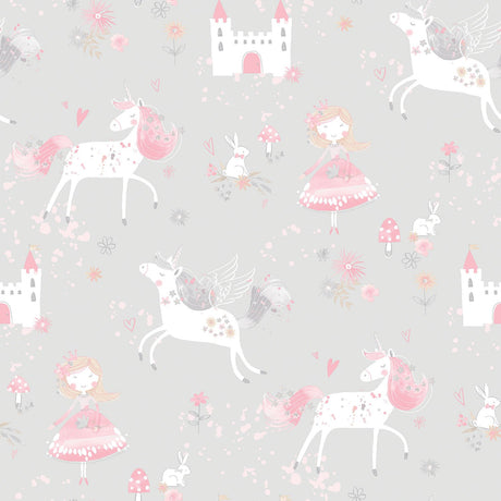 Galerie G56525 Silver Grey Unicorn - Eade's Wallpaper