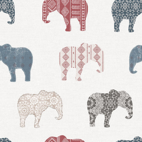 Galerie G56526 Multi-coloured Elephants - Eade's Wallpaper