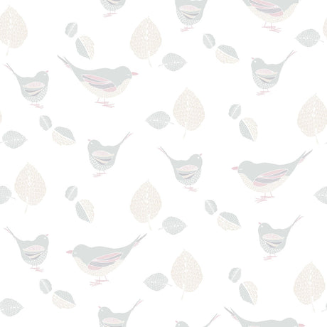 Galerie G56540 Beige Birds and Leaves - Eade's Wallpaper