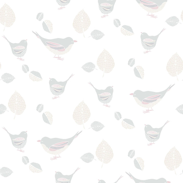 Galerie G56540 Beige Birds and Leaves - Eade's Wallpaper