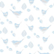 Galerie G56541 Blue Birds and Leaves - Eade's Wallpaper