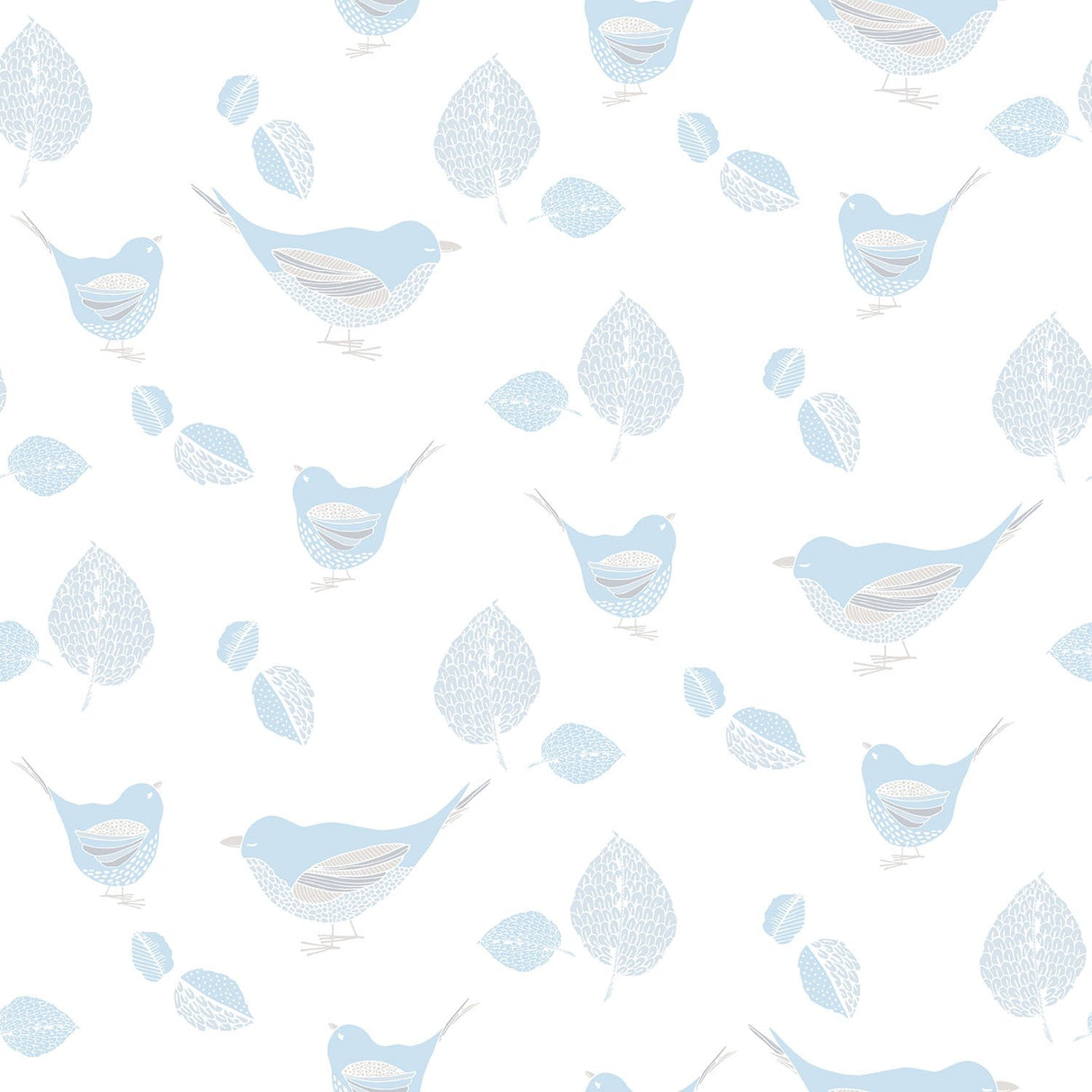 Galerie G56541 Blue Birds and Leaves - Eade's Wallpaper