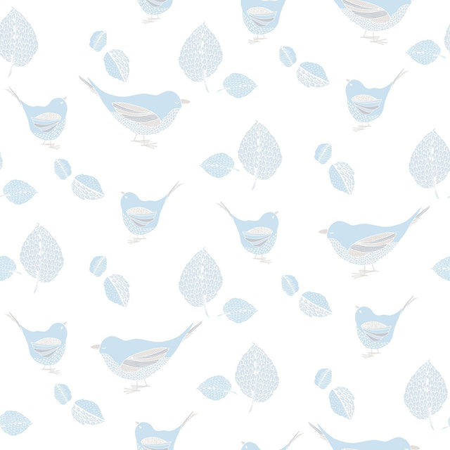 Galerie G56541 Blue Birds and Leaves - Eade's Wallpaper