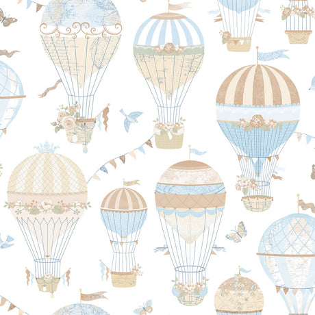Galerie G56544 Blue Hot Air Balloons - Eade's Wallpaper