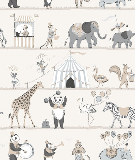 Galerie G56547 Beige Circus Animals - Eade's Wallpaper