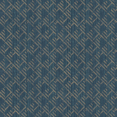 Galerie G56582 Blue Block Flock - Eade's Wallpaper