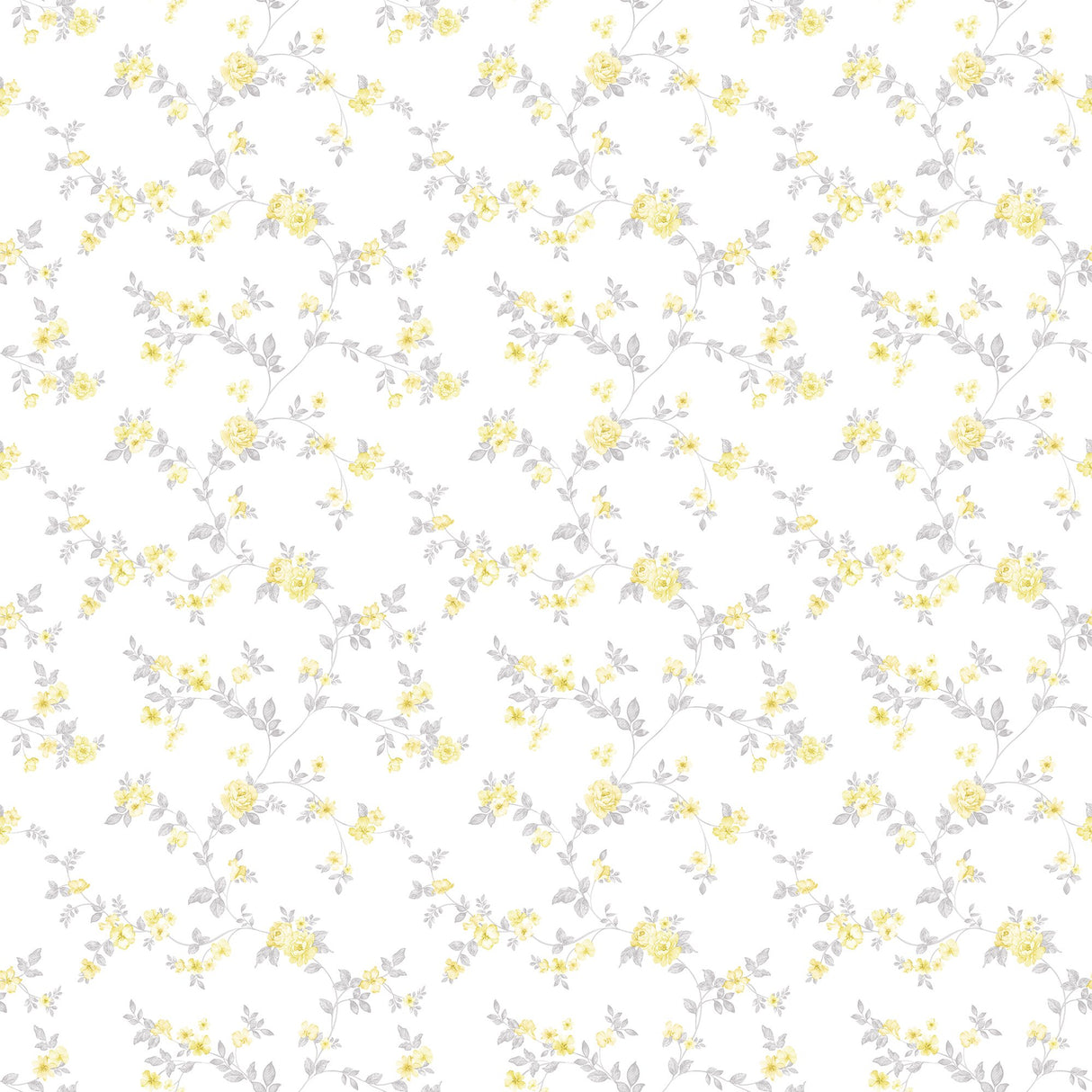 Galerie G56650 Yellow Delicate Floral - Eade's Wallpaper