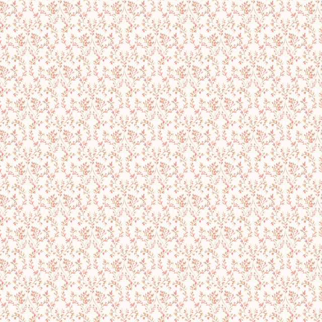Galerie G56679 Pink Ogee Floral - Eade's Wallpaper