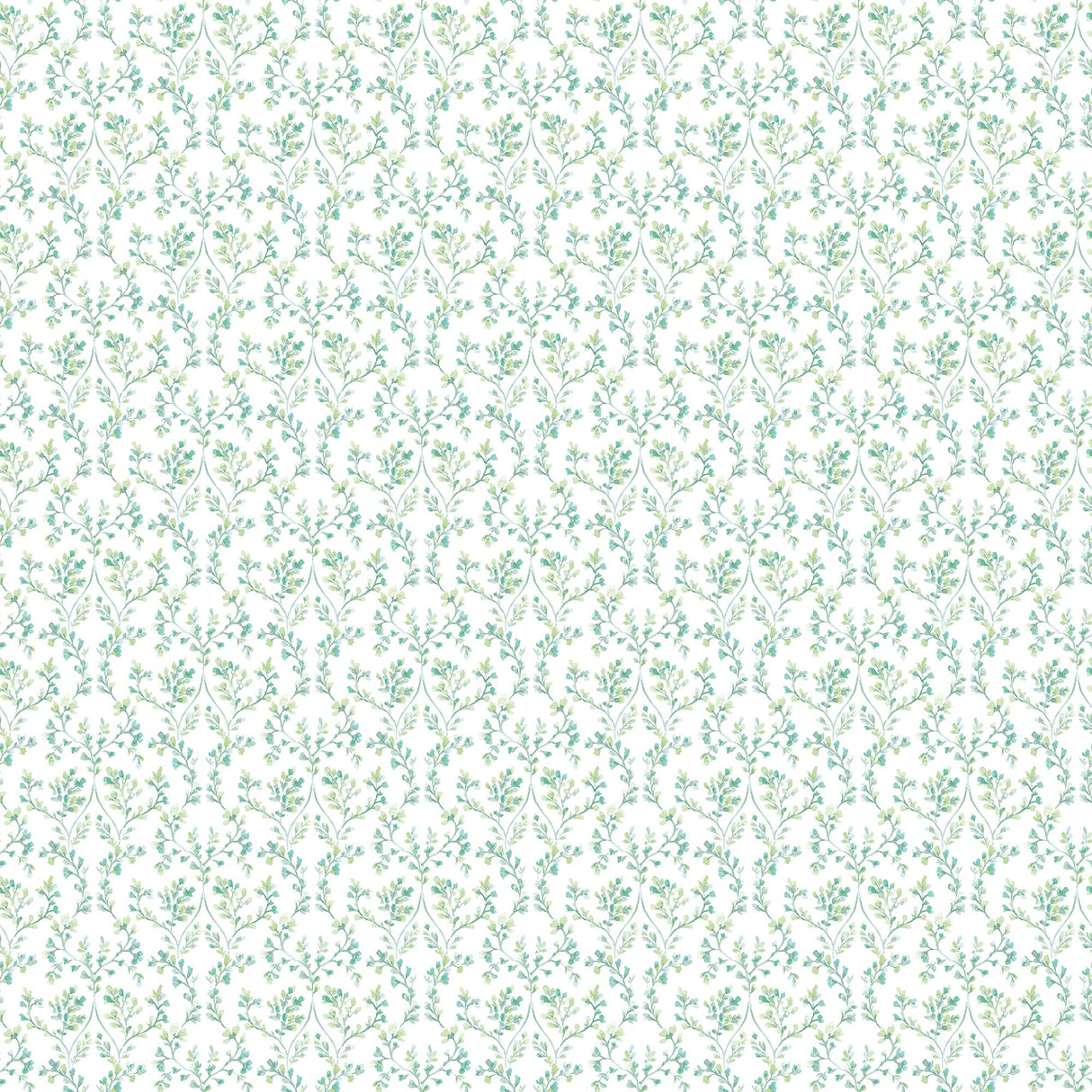 Galerie G56680 Green Ogee Floral - Eade's Wallpaper