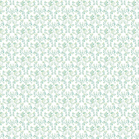 Galerie G56680 Green Ogee Floral - Eade's Wallpaper