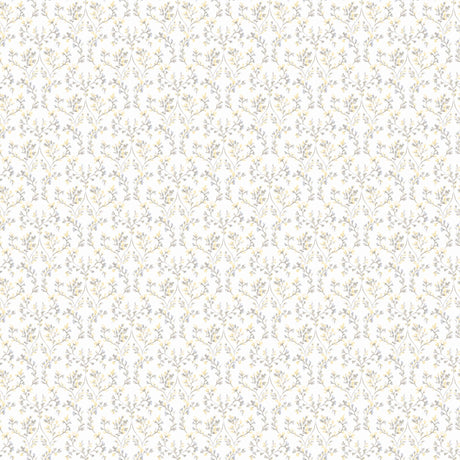 Galerie G56681 Yellow Ogee Floral - Eade's Wallpaper