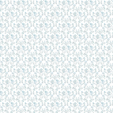 Galerie G56683 Blue Ogee Floral - Eade's Wallpaper