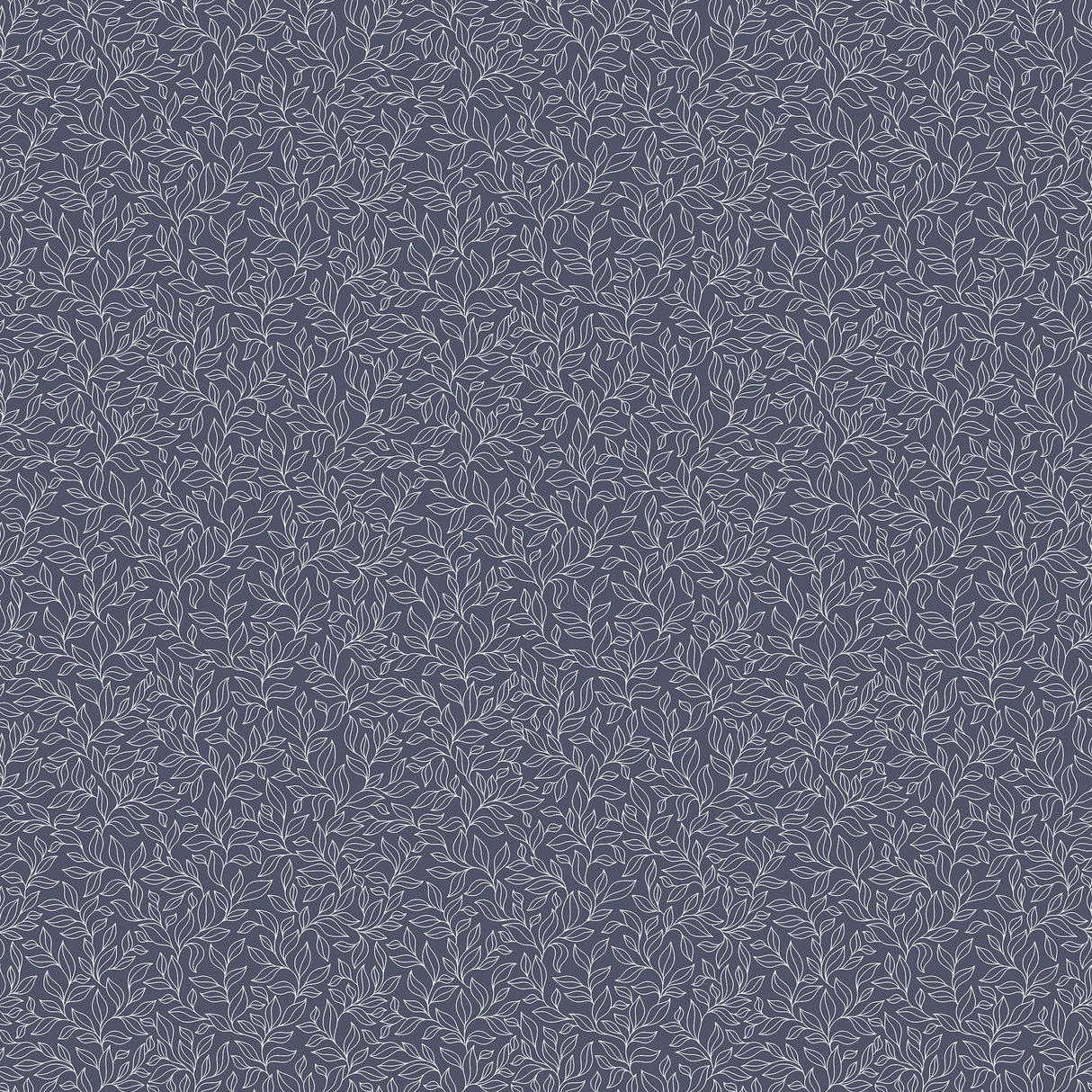 Galerie G56697 Blue Stencil Leaf - Eade's Wallpaper