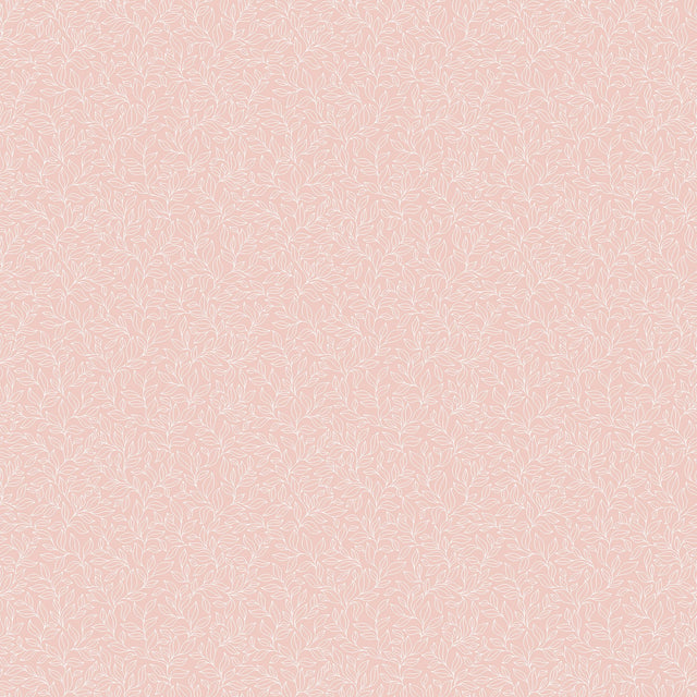 Galerie G56698 Pink Stencil Leaf - Eade's Wallpaper