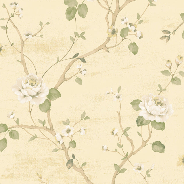 Galerie G67602 Beige Floral Vine - Eade's Wallpaper