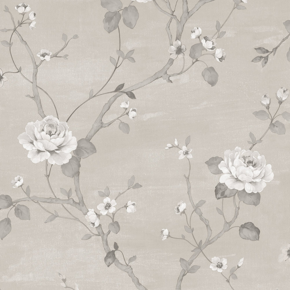 Galerie G67603 Silver Grey Floral Vine - Eade's Wallpaper