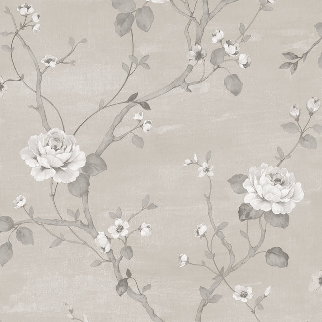 Galerie G67603 Silver Grey Floral Vine - Eade's Wallpaper
