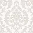 Galerie G67606 White Silk Damask - Eade's Wallpaper