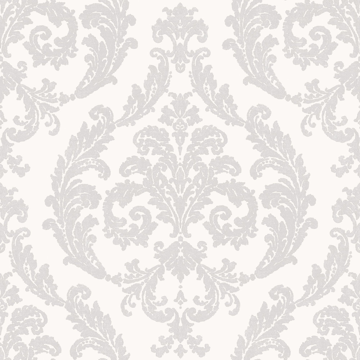 Galerie G67606 White Silk Damask - Eade's Wallpaper