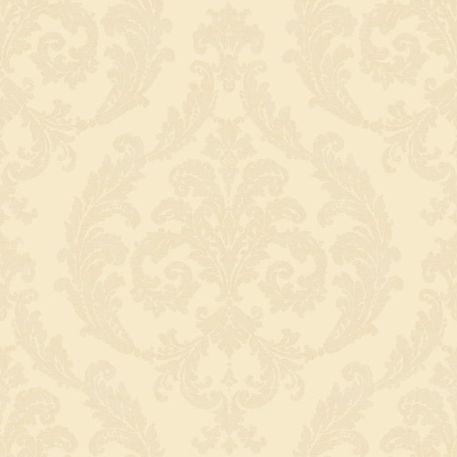 Galerie G67607 Cream Silk Damask - Eade's Wallpaper
