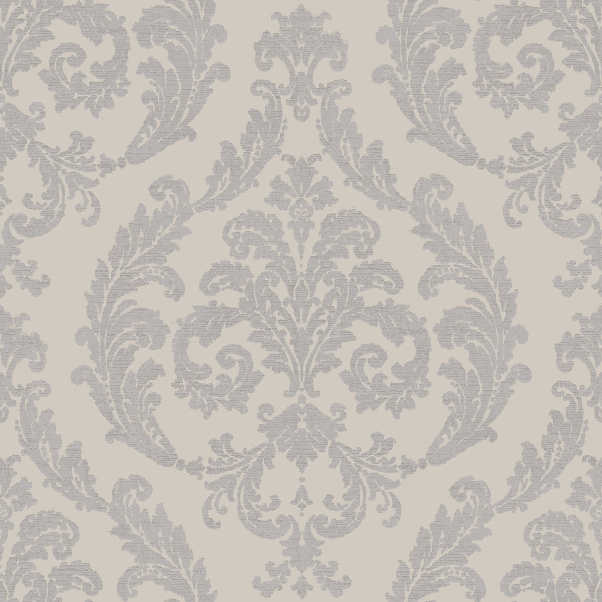 Galerie G67609 Silver Grey Silk Damask - Eade's Wallpaper
