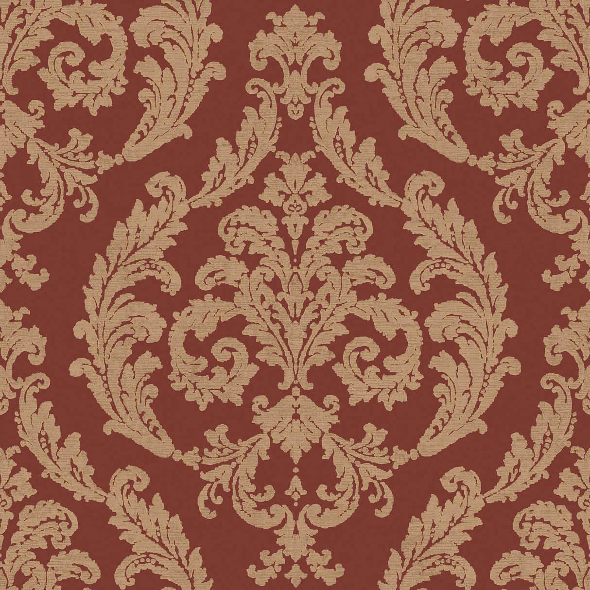 Galerie G67612 Red Silk Damask - Eade's Wallpaper