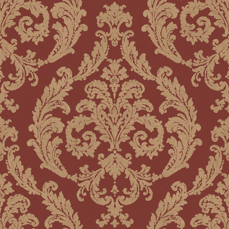 Galerie G67612 Red Silk Damask - Eade's Wallpaper