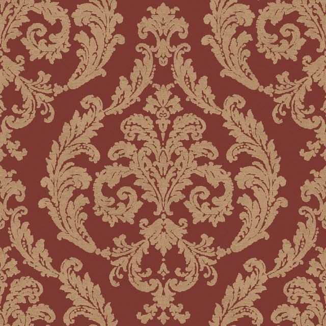Galerie G67612 Red Silk Damask - Eade's Wallpaper