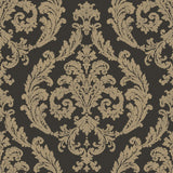 Galerie G67613 Bronze Brown Silk Damask - Eade's Wallpaper