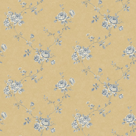 Galerie G67634 Gold Floral Rose - Eade's Wallpaper