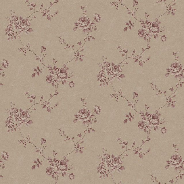 Galerie G67635 Beige Floral Rose - Eade's Wallpaper