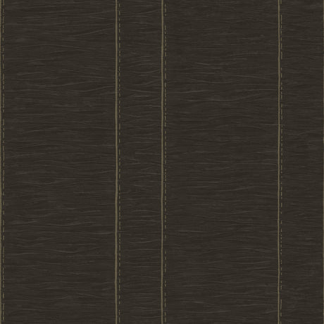 Galerie G67645 Bronze Brown Pleated Stripe - Eade's Wallpaper