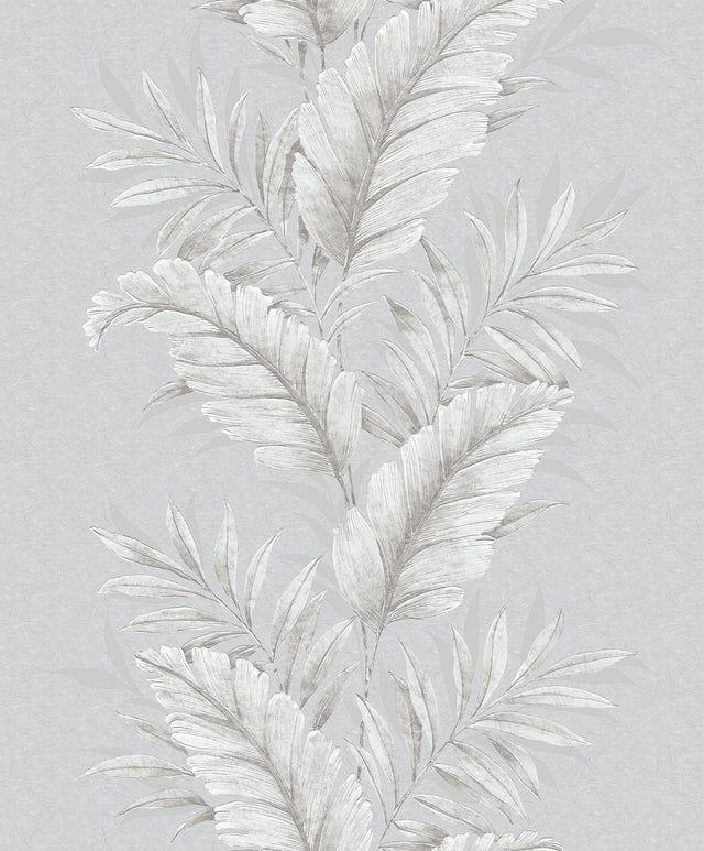 Galerie G67648 Silver Grey Fern Stripe - Eade's Wallpaper