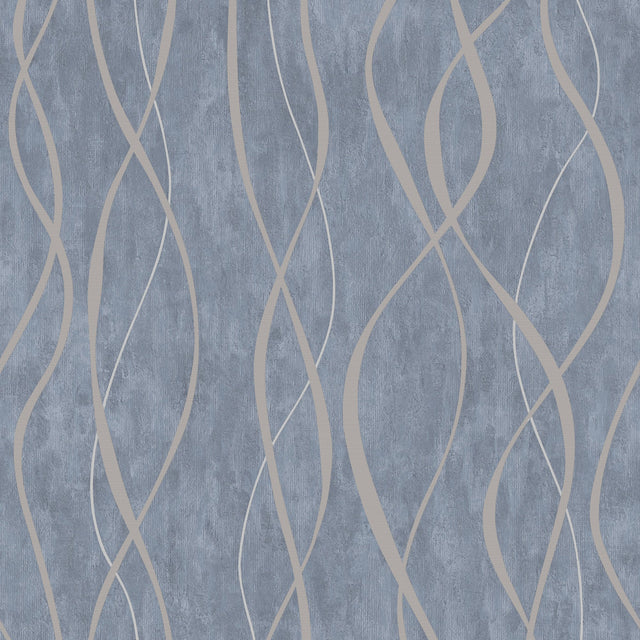 Galerie G67720 Silver Grey Glitter Ribbons - Eade's Wallpaper