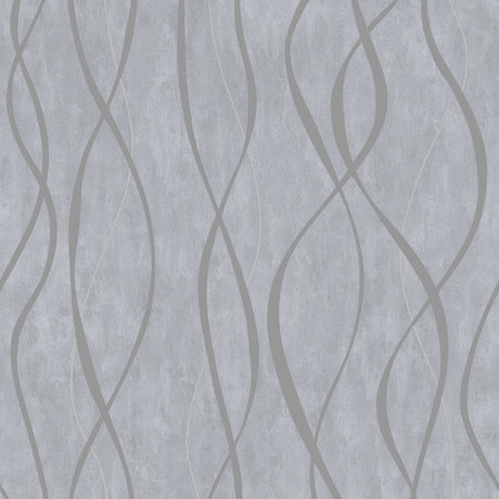 Galerie G67733 Silver Grey Glitter Ribbons - Eade's Wallpaper
