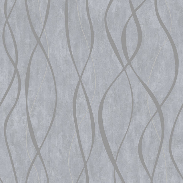 Galerie G67733 Silver Grey Glitter Ribbons - Eade's Wallpaper