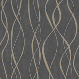 Galerie G67737 Bronze Brown Glitter Ribbons - Eade's Wallpaper
